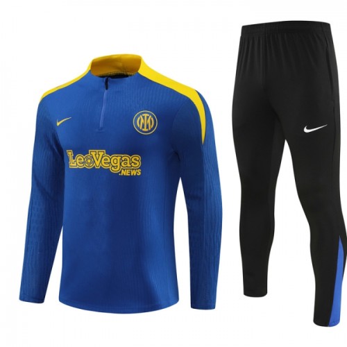 Inter Milan Sweat d'Entraînement Quarter-Zip 2024-25 Bleue Inter Milan Sweat d'Entraînement Quarter-Zip 2024-25 Bleue